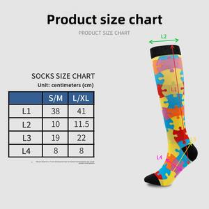 Dropshipping para <span class=keywords><strong>Amazon</strong></span> Calcetines <span class=keywords><strong>de</strong></span> compresión deportivos Calcetines largos elásticos colocados en el cuerpo con calcetines directos <span class=keywords><strong>de</strong></span> fábrica <span class=keywords><strong>de</strong></span> alta tripulación - Product Image 3
