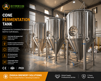 Fermenteur conique sous pression 30HL SUS304, cuve de fermentation de bière nettoyable par CIP, pour brasserie artisanale
