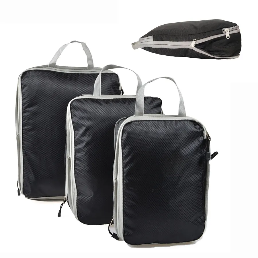 Compression Packing Cube Set 3 Stück für Carryon Luggage Travel Packing Organizer mit Wäsche sack für Rucksack