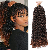Synthétique de haute qualité 3T Ombre Gypsy Wavy Locks Extension de tresses de cheveux bouclés doux et naturels avec marque privée