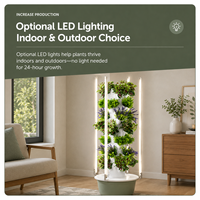 Offre Spéciale : Kit de culture hydroponique en aluminium à 5/7/9 niveaux, 28 sites avec éclairage LED pour légumes et jardin intérieur