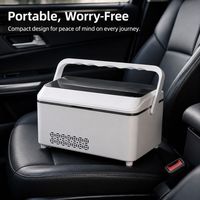Mini-réfrigérateur portable électronique pour insuline, avec patch cylindrique PCM pour flacons de peptides, boîte de transport intérieure avec thermomètre