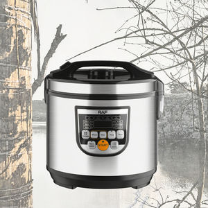 Cuisinière à riz électrique portable en acier inoxydable 900W Haute puissance 5L Options de cuisson multifonctions Minuterie 24 heures Tasse à mesurer pour camping-car - Product Image 3