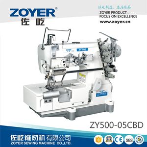 Máquina de coser de puntada cubierta Zoyer ZY500 05CBD de 3 agujas y 5 hilos con encaje y banda elástica para costura industrial - Product Image 5