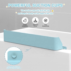 Protector Antisalpicaduras de Silicona para Bañera con Ventosas, Bandeja de Juego Antideslizante, Organizador de Juguetes para Bebés y Niños Pequeños - Product Image 4
