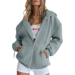 2025 à la mode haute reine femmes surdimensionné Zip sweats à capuche vestes décontractées pour dames automne école mode hiver tenues - Product Image 6