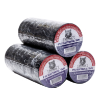 Ruban adhésif électrique ignifuge, résistant aux hautes températures, pour intérieur et extérieur, noir, imperméable