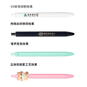 Customizable 3D Soft Rubber Gel Pen Push Button Operation Plastic Shell Bullet Tip For Corporate Gifts Advertising - Product Image 1