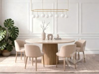 Table à manger extensible ronde ovale moderne de luxe, collection de meubles de salle à manger, plusieurs designs pour la maison, le restaurant, la villa, l'hôtel
