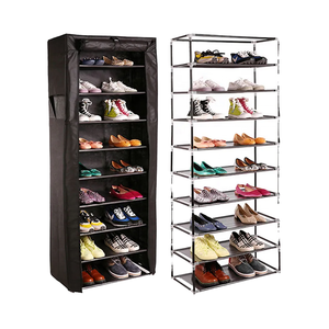 رف تخزين منزلي متعدد الوظائف من خمس طبقات صديق للبيئة، رائج البيع، رف أحذية معدني محمول مدمج وقائم من البلاستيك - Product Image 1