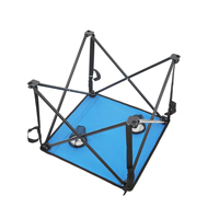 Table de camping pliable en métal ultralégère au design moderne avec porte-gobelets pour une utilisation en extérieur