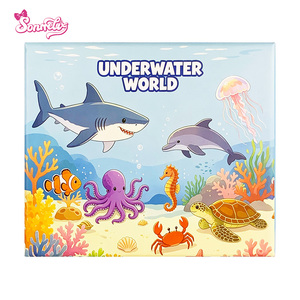<span class=keywords><strong>Boîte</strong></span> <span class=keywords><strong>à</strong></span> musique en papier écologique Aventure Océanique avec dauphin rotatif, cadeau mécanique <span class=keywords><strong>à</strong></span> manivelle pour enfants et filles, anniversaire - Product Image 3
