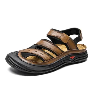 Фабричная продажа, китайские дышащие летние сандалии из воловьей кожи 2020, спортивные сандалии для мужчин
