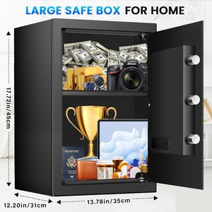 XBT-Factory Smart Commercial Electronic Digital Money Security Safe Cabinet Steel Jewelry Locker Cash Deposit <b>Box</b> - Product Image 2