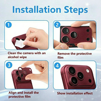 Protection d'objectif d'appareil photo anti-rayures 9H OEM pour iPhone 18 Pro Max, film d'objectif mobile en alliage d'aluminium, finition mate, protection métallique, respectueux de la peau