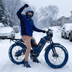 Bicicleta Eléctrica de Montaña Eahora Romeo II, Motor Trasero de 150W, Batería de Litio de 52V 60Ah, Cuadro de Acero al Carbono, Suspensión, 16MPH - Product Image 3