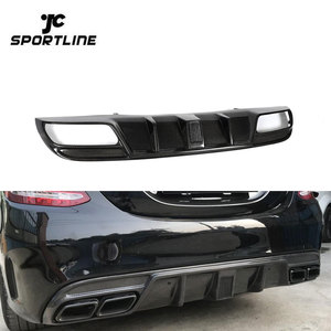 JCSportline C63 C43 trasero cenefa labio con LED para Mercedes-Benz Clase <span class=keywords><strong>C</strong></span> W205 deporte C43 AMG Sedan 2015 - 2020 - Product Image 1