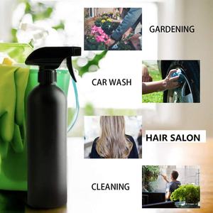 500มิลลิลิตร500มิลลิลิตร17 0z 17ออนซ์ที่กำหนดเอง HDPE เคลือบสีดำที่ว่างเปล่าทำความสะอาดทริกเกอร์สเปรย์ขวด - Product Image 5