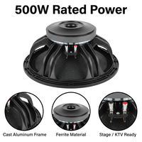 HDW-1536 Haut-parleur de graves en ferrite 15 pouces, 500W RMS, 1000W de crête, 8 Ohm, bobine mobile de 3,0 pouces pour système de sonorisation PA de scène