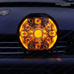 Желтый джип 7 дюймов Круглая мотоциклетная фара супер яркая RGB светодиодная противотуманная фара для внедорожника 4x4 Автомобильный бампер прожектор DRL - Product Image 3