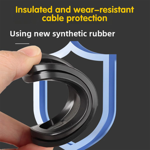 Kits de revestimiento de cables de varios tamaños, negros y blancos, para gabinetes, con ojales de goma - Product Image 6