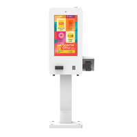Kiosque de commande en libre-service personnalisé pour l'extérieur, écran tactile métallique IP65 de 27 pouces, Android/Windows, avec paiement par impression NFC