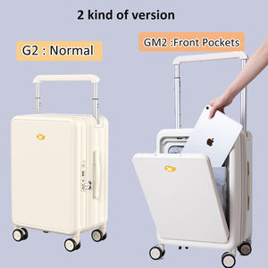 MGOB Bagage à ouverture frontale <span class=keywords><strong>Valise</strong></span> à main légère 20 "PC <span class=keywords><strong>Valise</strong></span> silencieuse étanche <span class=keywords><strong>Valise</strong></span> d'affaires à poignée large - Product Image 5
