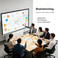 Tableau blanc interactif 98 pouces 4K, écran tactile LCD, 20 points de contact, écriture au stylo et au doigt, partage d'écran sans fil, bureau, école
