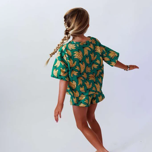 Ensembles <span class=keywords><strong>de</strong></span> vêtements pour enfants en coton ample d'été, t-shirts et shorts imprimés personnalisés, ensembles <span class=keywords><strong>de</strong></span> vêtements unisexes pour bébés filles et garçons - Product Image 3