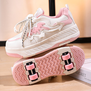 Chaussures à roulettes pour enfants, en EVA, avec roues lumineuses, pour usage extérieur - Product Image 4