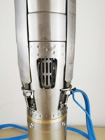 Pompe à eau submersible solaire à courant continu pour puits profond, 6 pouces, 110 V, haute pression, avec roue à aubes en acier inoxydable, prix