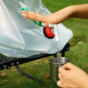 Outdoor Folding Drinking Bucket 20l Camping Portable Large-capacity Car Drinking Water Bottle Water Tool Four-corner Water Bag - Product Image 3