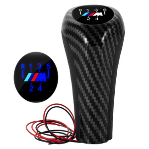 Carbon Fibre Gear <b>Shift</b> <b>Knob</b> With Led Illumination For Bmw E30 E60 E84 5 6 Speed Manual Transmission - Product Image 1