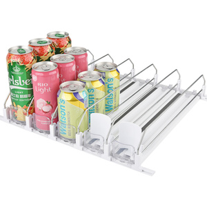 Distributore di stoccaggio di bottiglie d'acqua in plastica per frigorifero, lattina di Soda Pop e sistema di spinta per bevande - Product Image 1