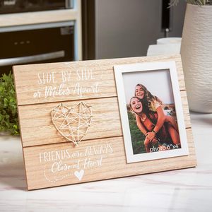 Décor à la maison meilleur ami amitié meilleurs amis cadeau 4X6 rustique chaîne Art <span class=keywords><strong>cadre</strong></span> Photo en bois <span class=keywords><strong>cadre</strong></span> Photo en bois - Product Image 3