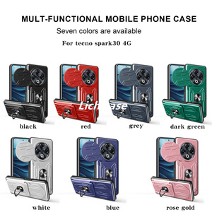 Lichicase fente pour carte Invisible à double protection dur PC TPU un étui pour Tecno Spark 30 housse antichoc - Product Image 2