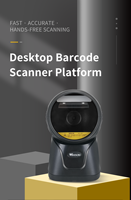 Lecteur de codes-barres de bureau 2D, lecteur de codes QR omnidirectionnel, plateforme de numérisation filaire USB mains libres pour supermarchés et commerces de détail