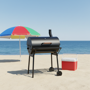 Hot Sell JX <strong>Oil</strong> <strong>Drum</strong> Charcoal <strong>BBQ</strong> Grill with Metal Burner Gas Stove (JXH30040)-Heat Resistant &amp; Waterproof - Product Image 3