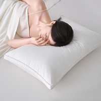 Oreiller de luxe 5 étoiles personnalisé OEM, moderne, en fibre de polyester, lavable, sain, soutien du cou, durable, 1,5-2 kg, pour hôtel