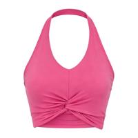 Soutien-gorge de sport pour femme, dos nu, torsadé à l'avant, ultra-doux, respirant, extensible dans les 4 sens, maintien léger, sensation seconde peau, pour le yoga, le pilates et la gym