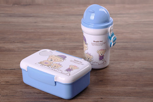 Boîte à lunch Bento Design Cartoon pour enfants avec bouteille d'eau Mini Snack Sandwich Conteneur alimentaire pour l'école et la <span class=keywords><strong>maternelle</strong></span> - Product Image 3