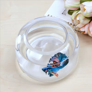 Youpin — Aquarium en verre transparent à conception Fuji, bol de poisson rouge, vitre créatif pour montagne, neige - Product Image 5