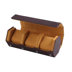 Manufacture Hexagonal Roll Pu Leather Watch Box With Custom Size Color Style