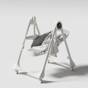 Chaise haute bébé moderne et luxueuse 4 en 1 en plastique, convertible en balançoire, réglable en hauteur, pour salle à manger, chambre à coucher - Product Image 1