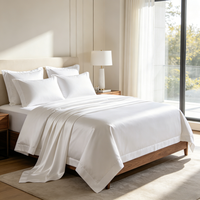 Parure de lit de luxe 4 pièces en coton égyptien tissé 400 fils/cm², kit de mariage quatre pièces, teinture unie, durable, écologique, respirante