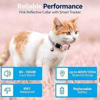 Collier GPS pour chat, traceur Bluetooth, localisateur, sangle de cou réfléchissante et étanche pour animaux de compagnie, vente en gros OEM