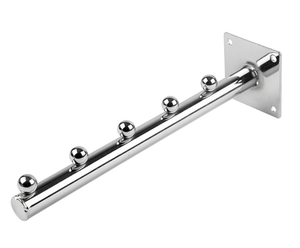 Exhibidores de Accesorios para Supermercados, Barra de Colgar en Cascada, Ganchos de Montaje en Pared de Metal Plateado - Product Image 2