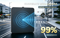 Radar Sensor Kecepatan Multi Jalur Jangkauan Deteksi 60m 4 Jalur MmWave 24GHz Manajemen Lalu Lintas Perkotaan Konfigurasi WiFi Web