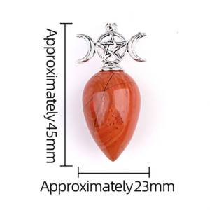 Cono di cristallo pendoli esagonale tre fasi del mese Reiki ciondoli di guarigione ornamenti per divinazione forniture - Product Image 2