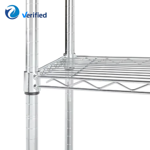 מדפי תיל מתכווננים ועמידים בעלי 4 קומות לתעשייה - מתלה מחסן ותצוגה - Product Image 5